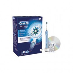 Braun Oral B PRO 2000 - Elektryczna szczoteczka do zębów z 4 końcówkami D20.543.2M 
